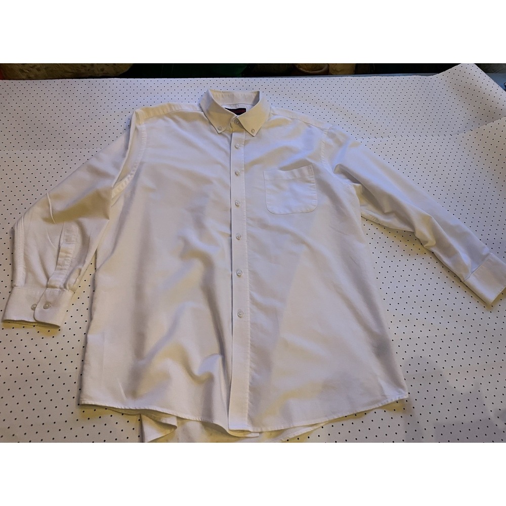 Architect White Button Down Dress Shirt Men XL Classic Minimalist